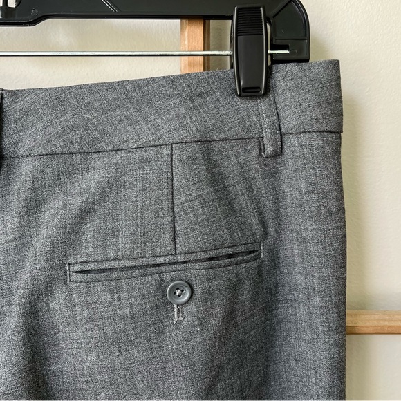 Express Editor Mid Rise Trouser Flare Pants - Heather Grey - Size 6 - Picture 12 of 16